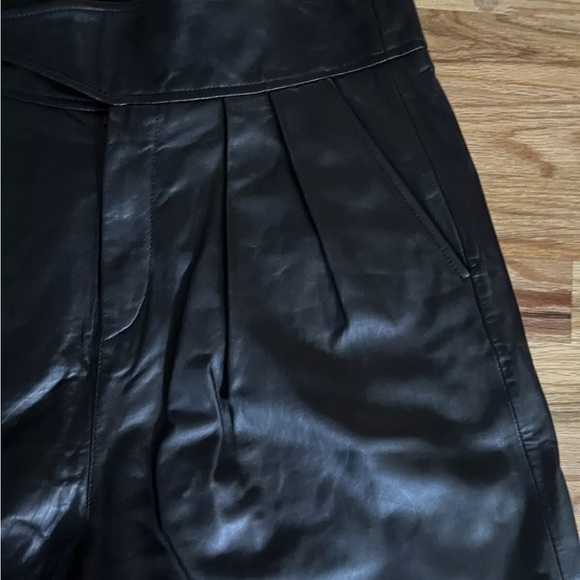 Rag & Bone Black Lambskin Leather Bermuda Shorts size 30 - Picture 4 of 15